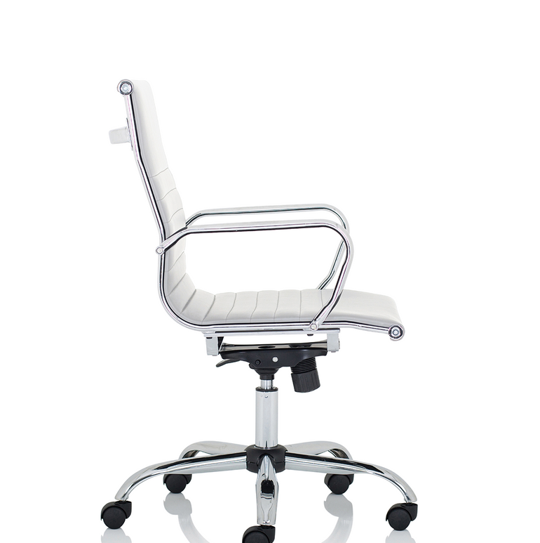 Nola Black Leather Executive Office Chair with Arms