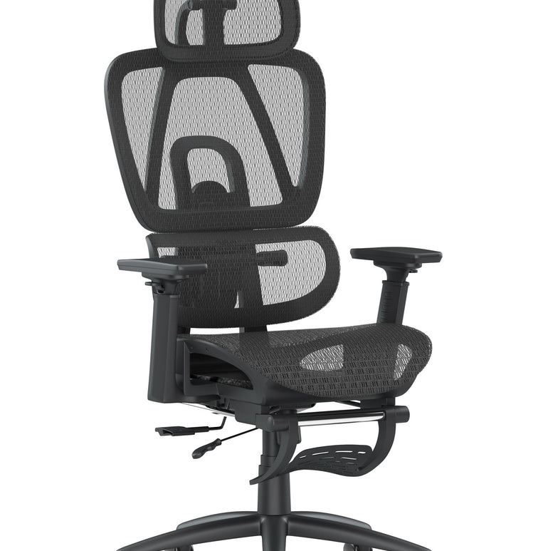 Horizon Executive Mesh Chair With Height Adjustable Arms and Footrest