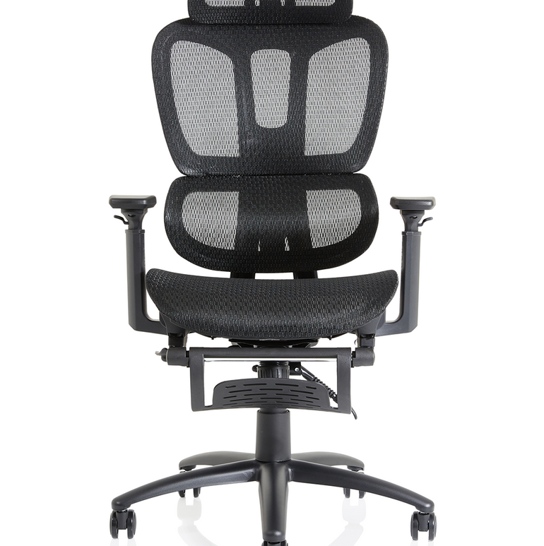 Horizon Executive Mesh Chair With Height Adjustable Arms and Footrest
