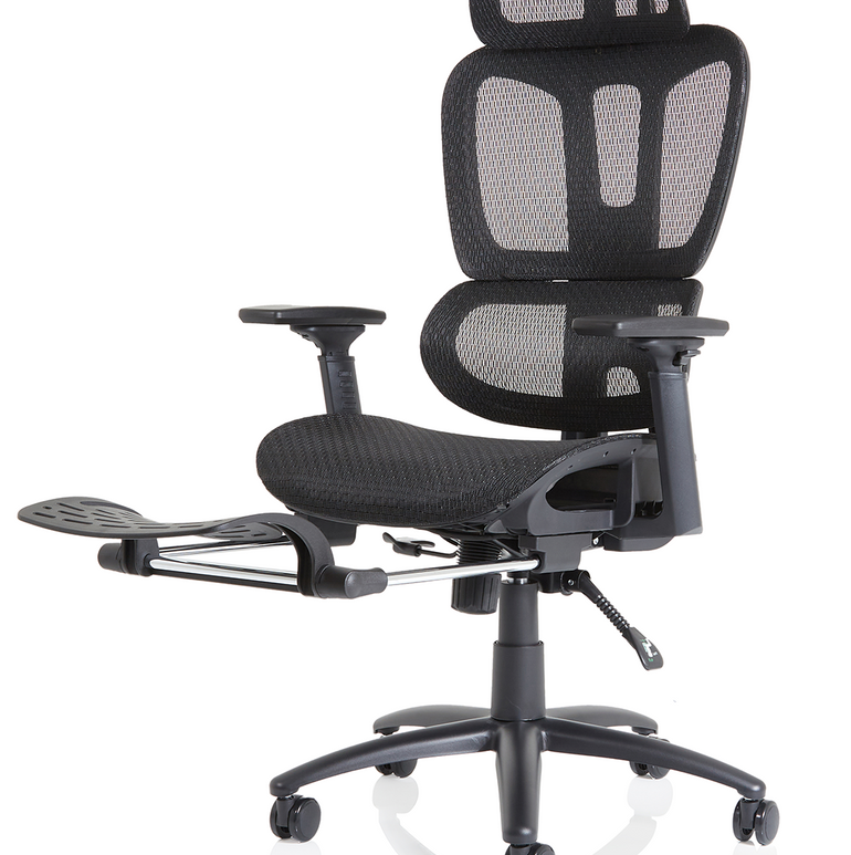 Horizon Executive Mesh Chair With Height Adjustable Arms and Footrest