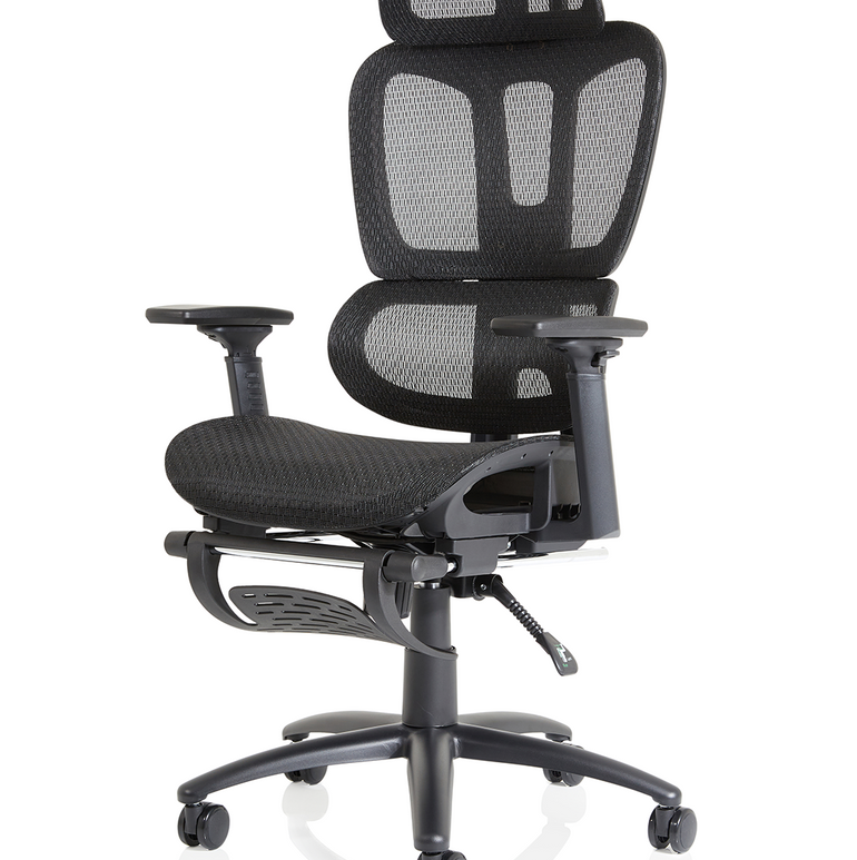 Horizon Executive Mesh Chair With Height Adjustable Arms and Footrest