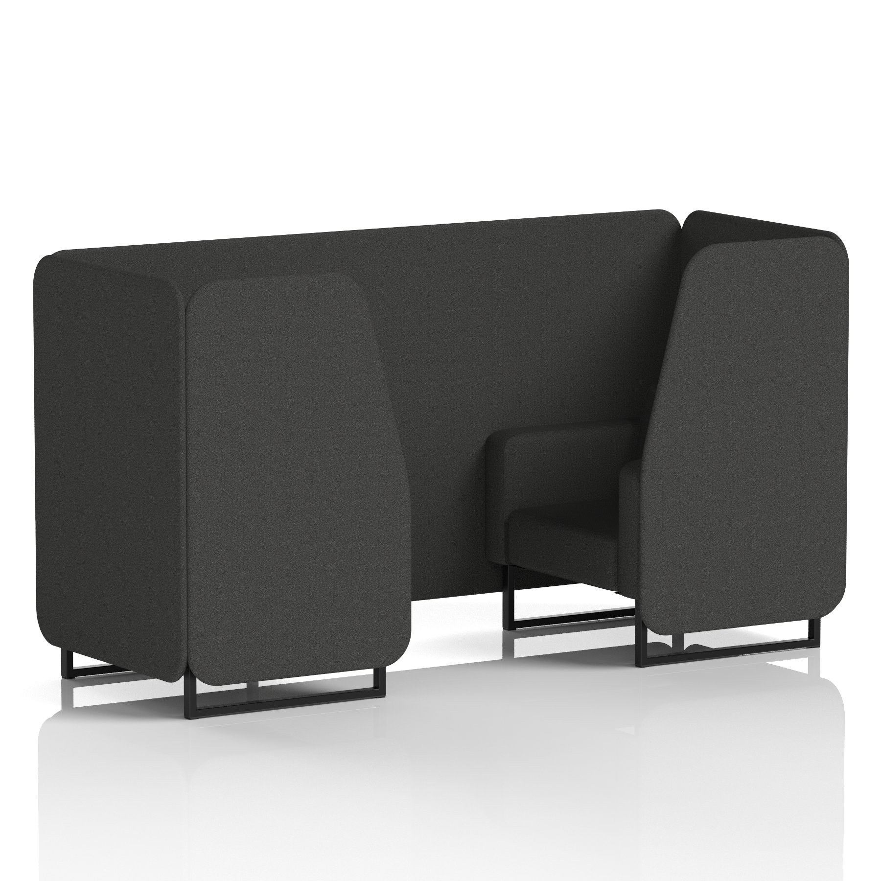 Brixworth Booth With Black Legs in Single Tone