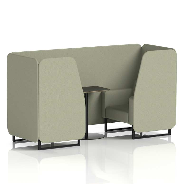 Brixworth Booth With Black Legs And Black Table In Single Tone