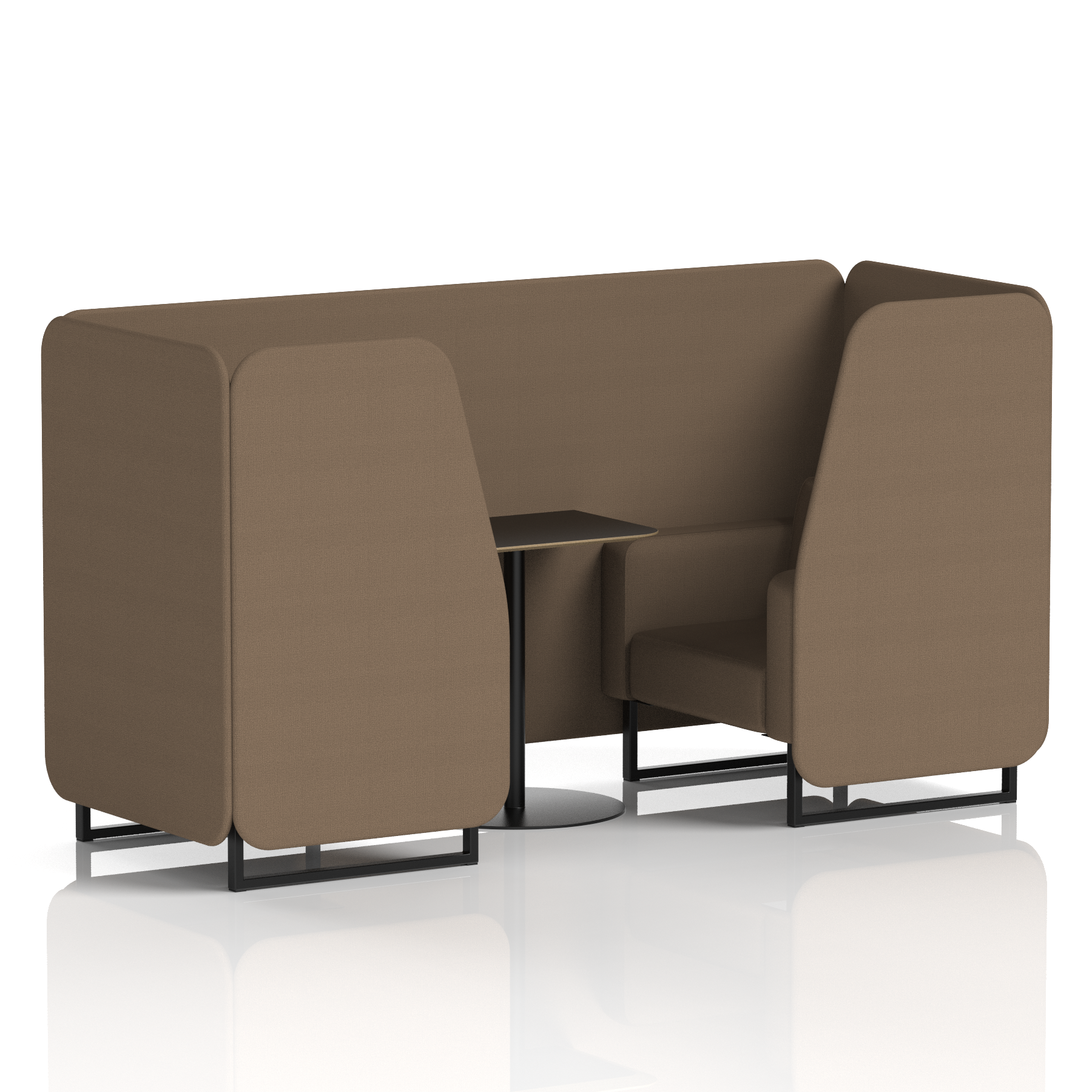 Brixworth Booth With Black Legs And Black Table In Single Tone