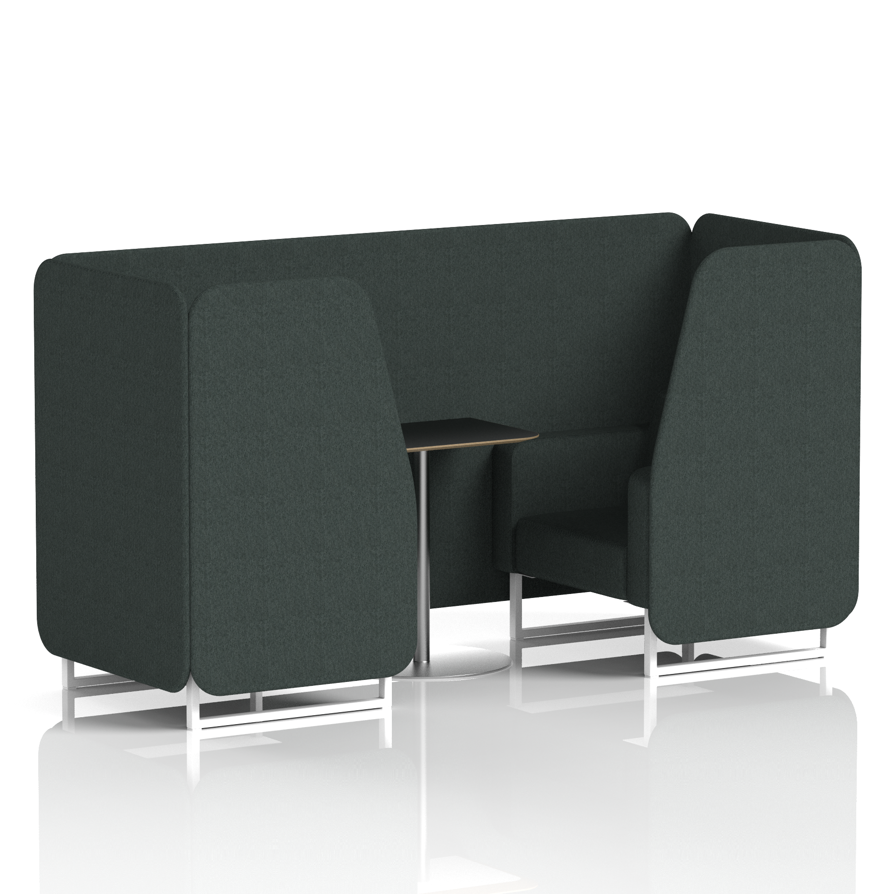 Brixworth Booth With Black Table In Single Tone