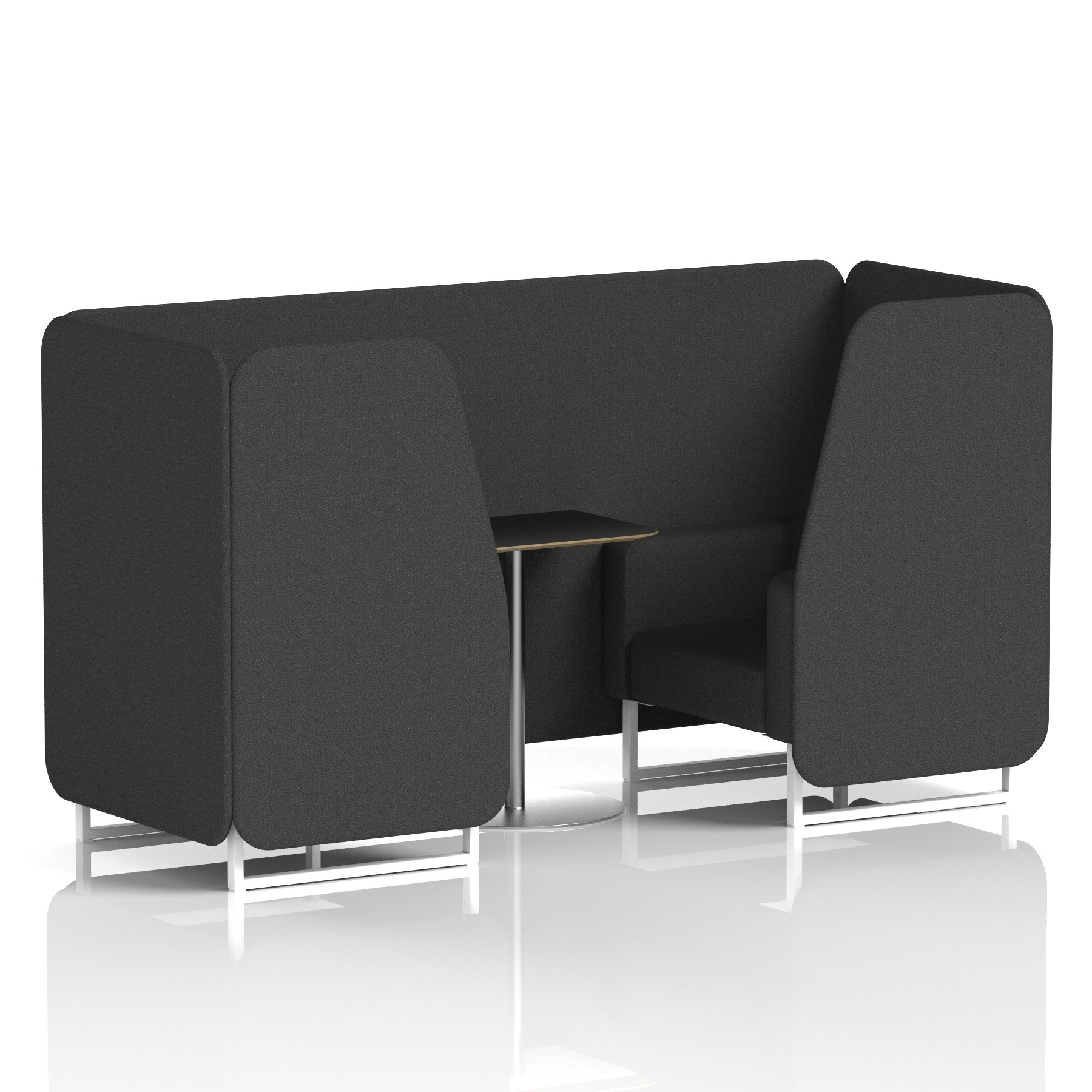 Brixworth Booth With Black Table In Single Tone