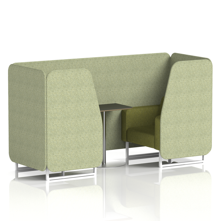 Brixworth Booth With Black Table In Two Tone