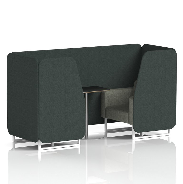 Brixworth Booth With Black Table In Two Tone