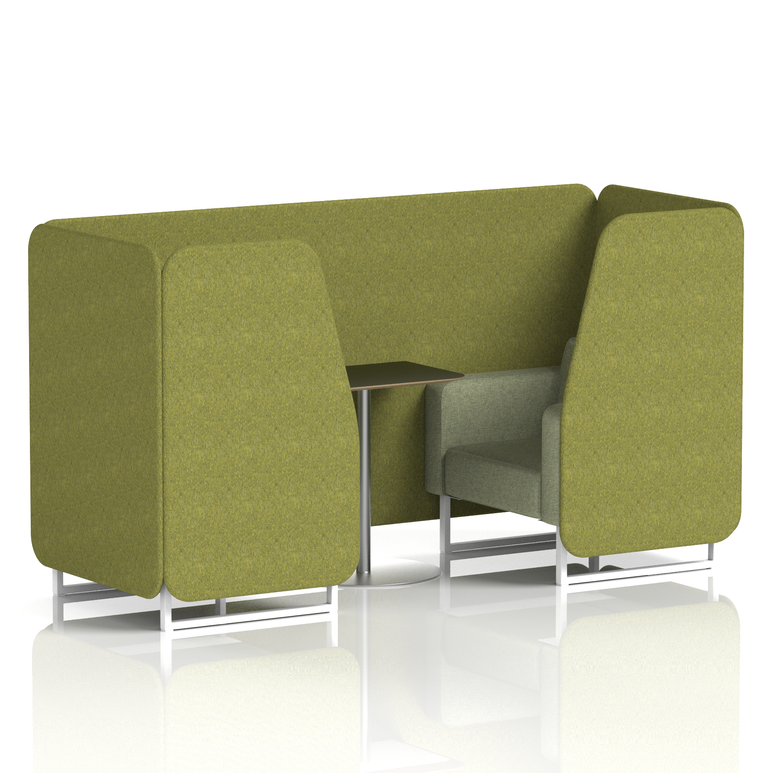 Brixworth Booth With Black Table In Two Tone