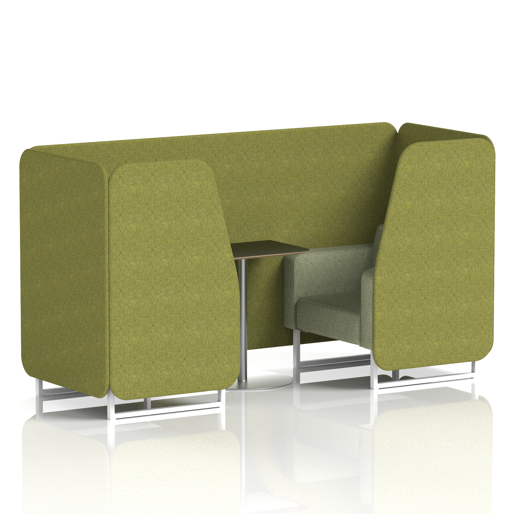 Brixworth Booth With Black Table In Two Tone