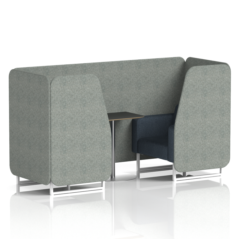 Brixworth Booth With Black Table In Two Tone