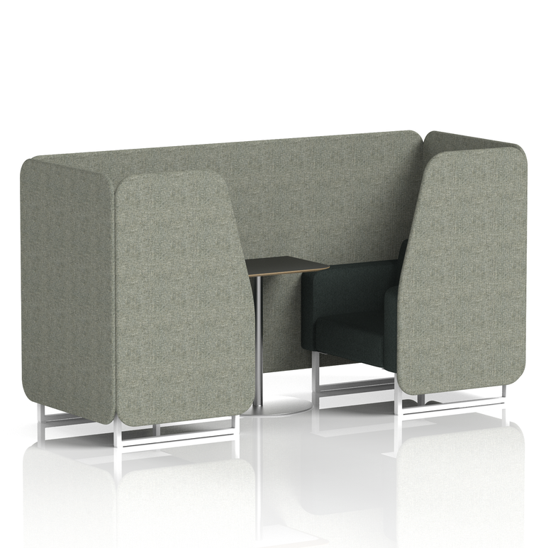 Brixworth Booth With Black Table In Two Tone