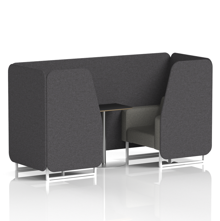 Brixworth Booth With Black Table In Two Tone
