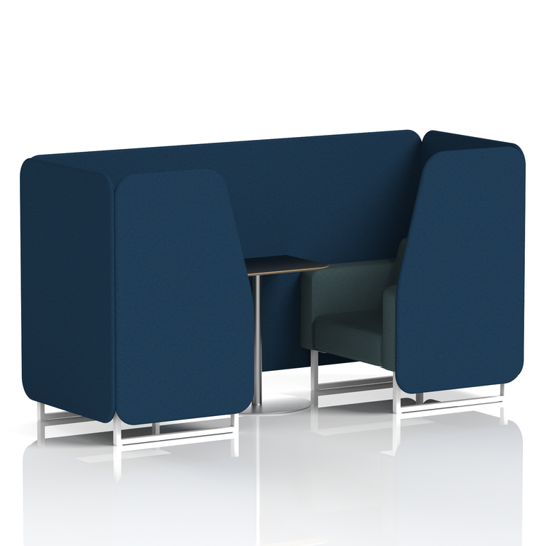 Brixworth Booth With Black Table In Two Tone