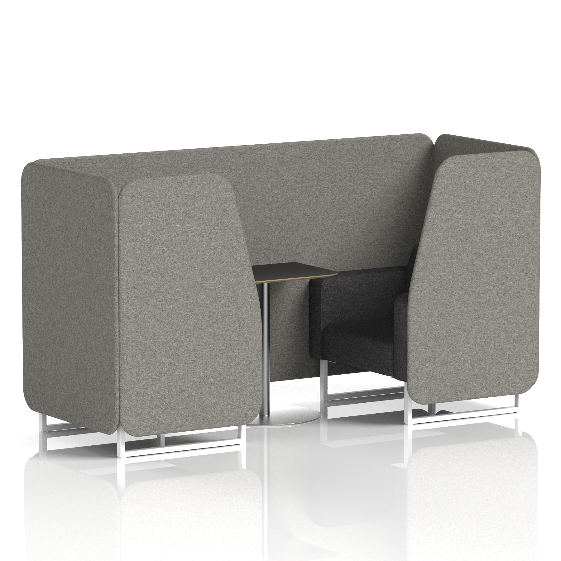 Brixworth Booth With Black Table In Two Tone
