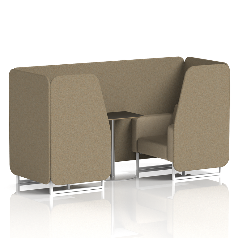 Brixworth Booth With Black Table In Two Tone