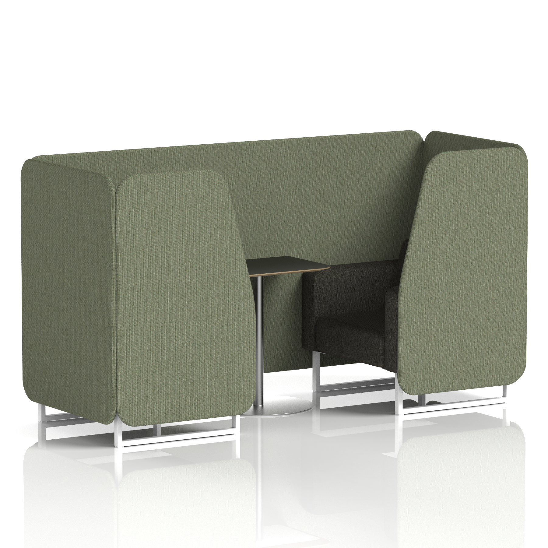 Brixworth Booth With Black Table In Two Tone