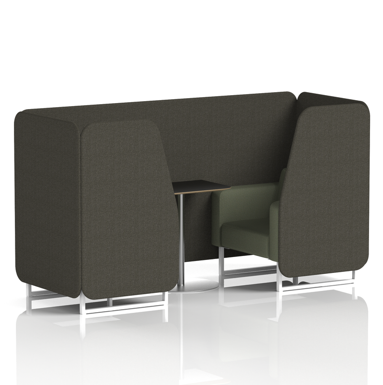 Brixworth Booth With Black Table In Two Tone