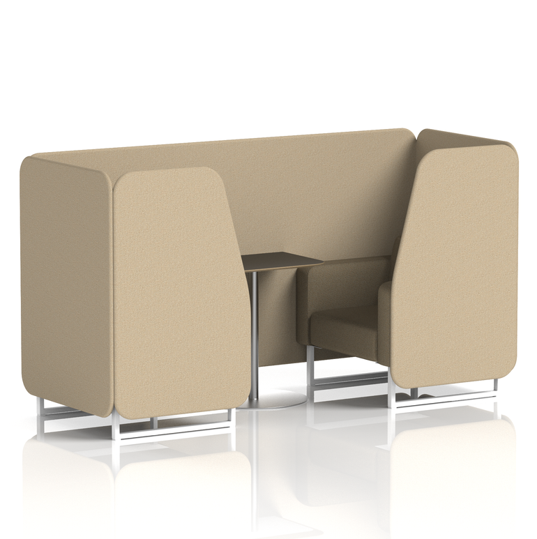 Brixworth Booth With Black Table In Two Tone