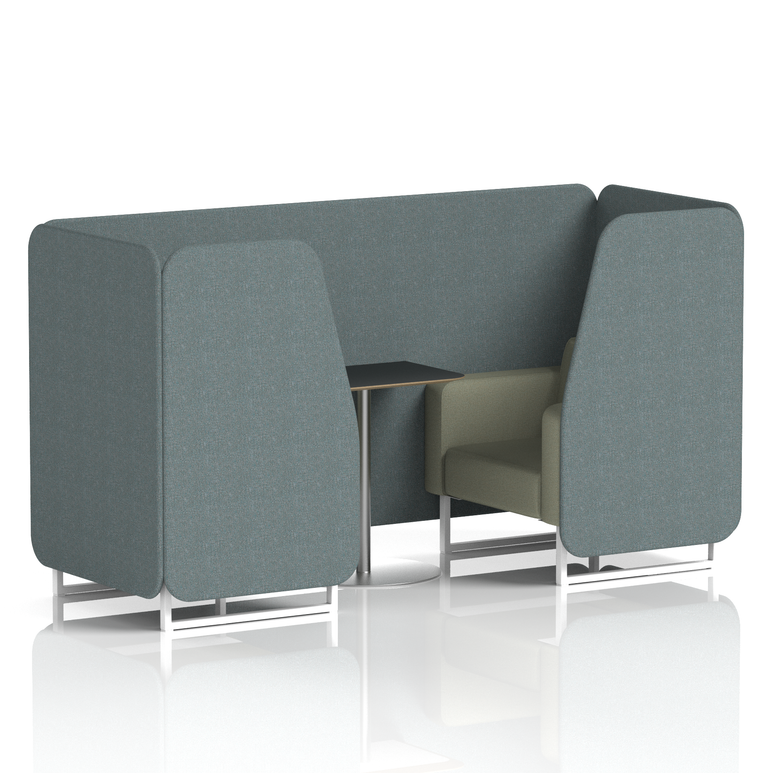 Brixworth Booth With Black Table In Two Tone