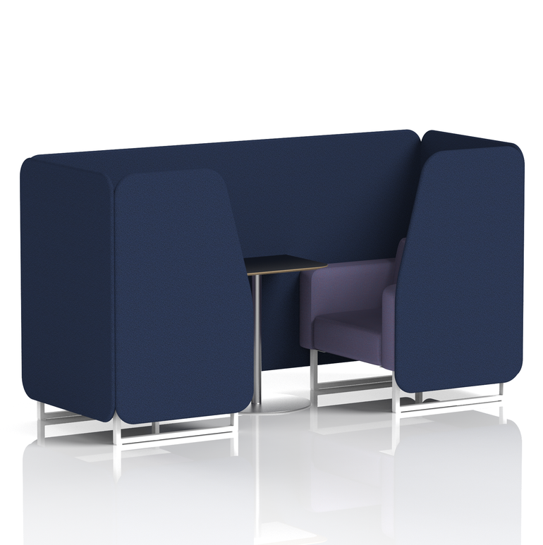 Brixworth Booth With Black Table In Two Tone