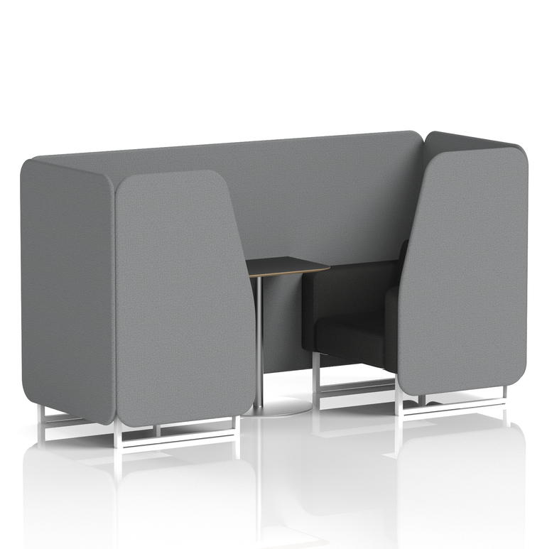 Brixworth Booth With Black Table In Two Tone