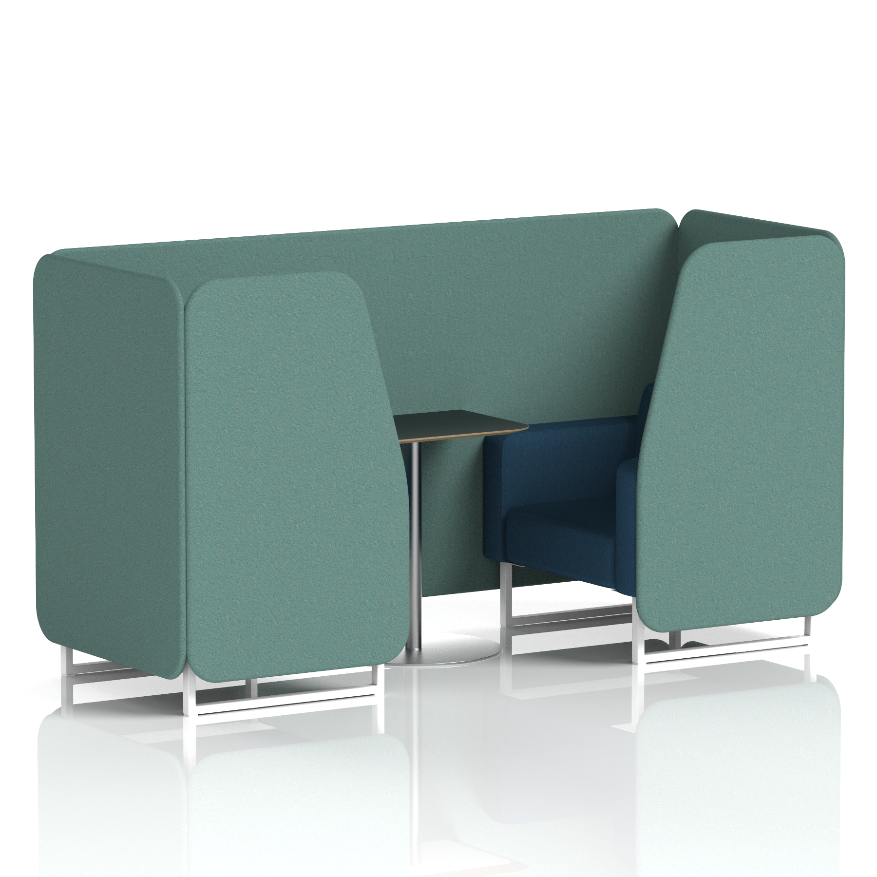 Brixworth Booth With Black Table In Two Tone
