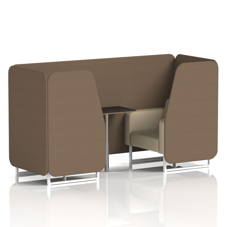 Brixworth Booth With Black Table In Two Tone