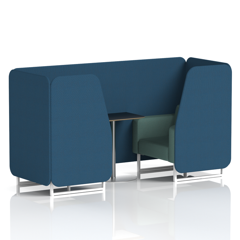 Brixworth Booth With Black Table In Two Tone