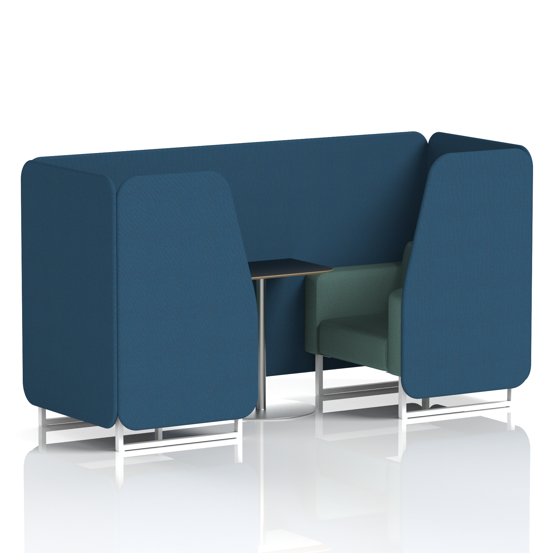 Brixworth Booth With Black Table In Two Tone