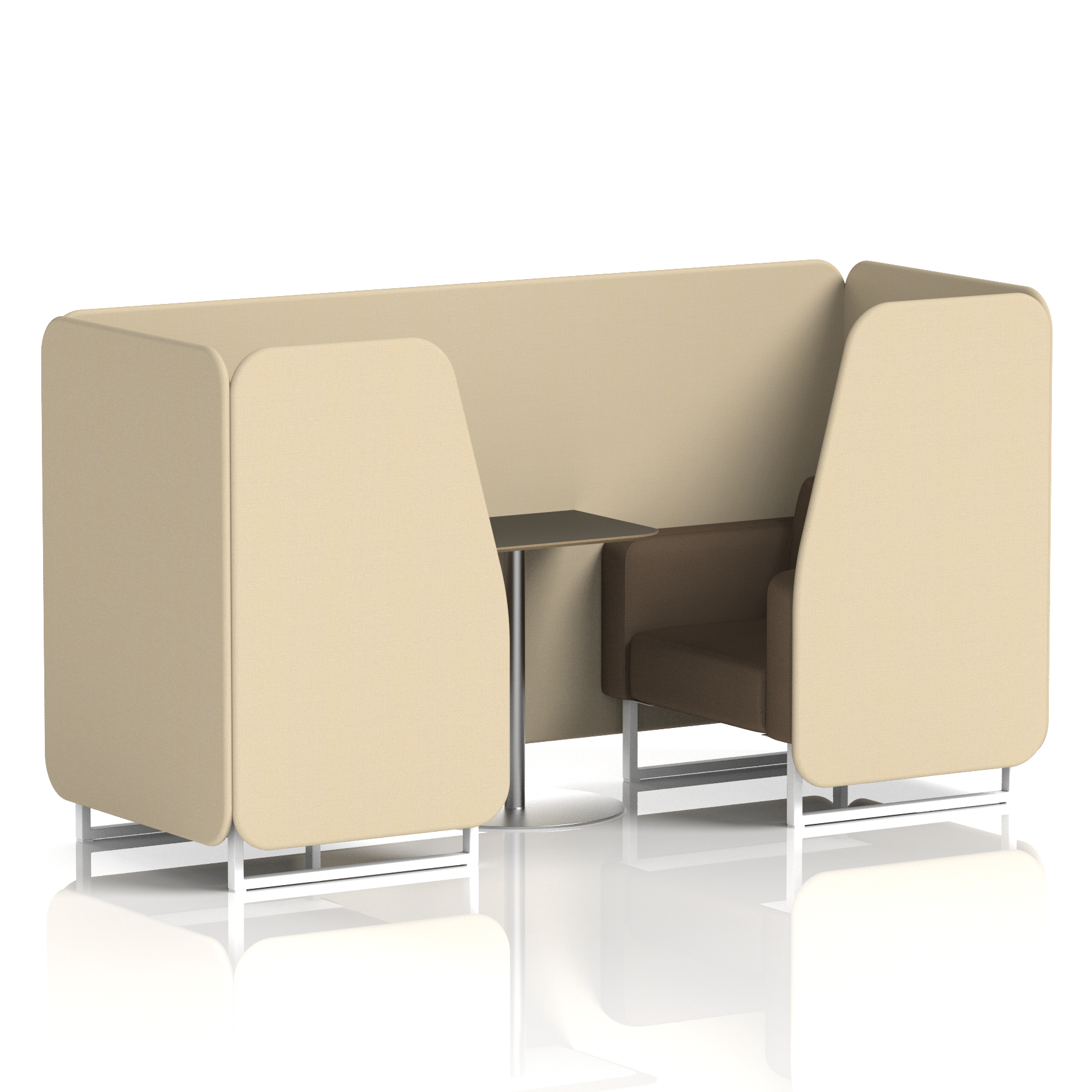 Brixworth Booth With Black Table In Two Tone