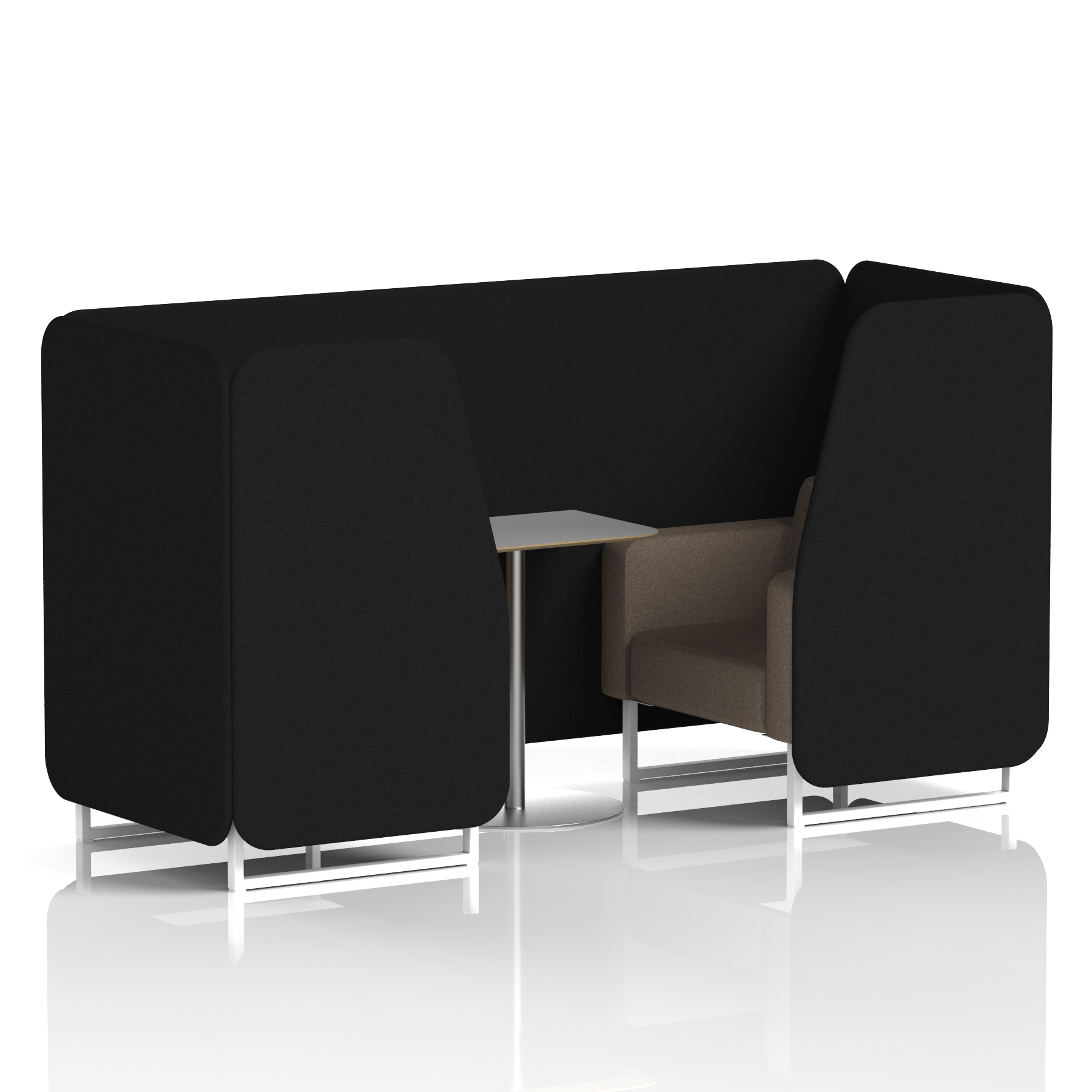 Brixworth Booth With Grey Table In Two Tone