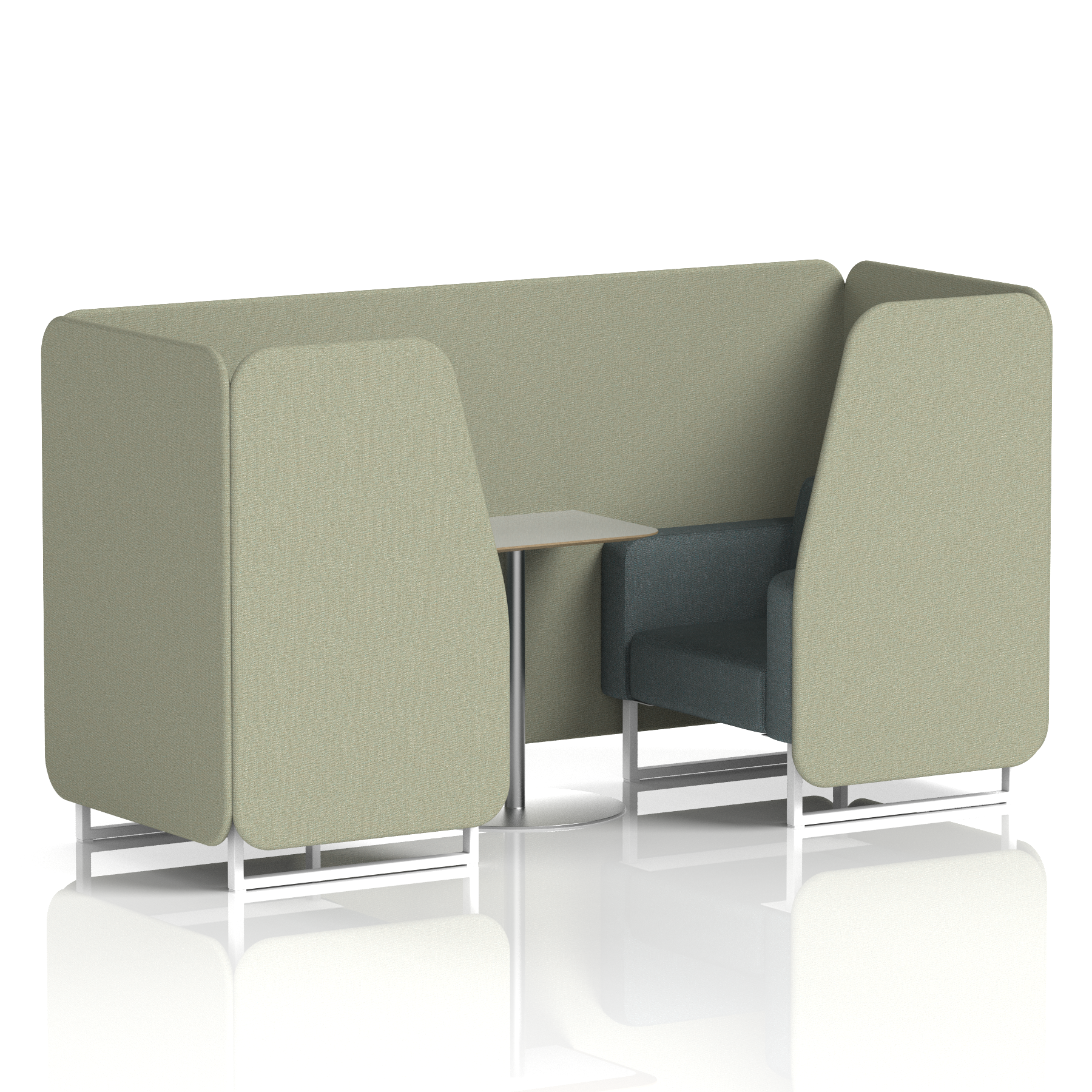 Brixworth Booth With Grey Table In Two Tone