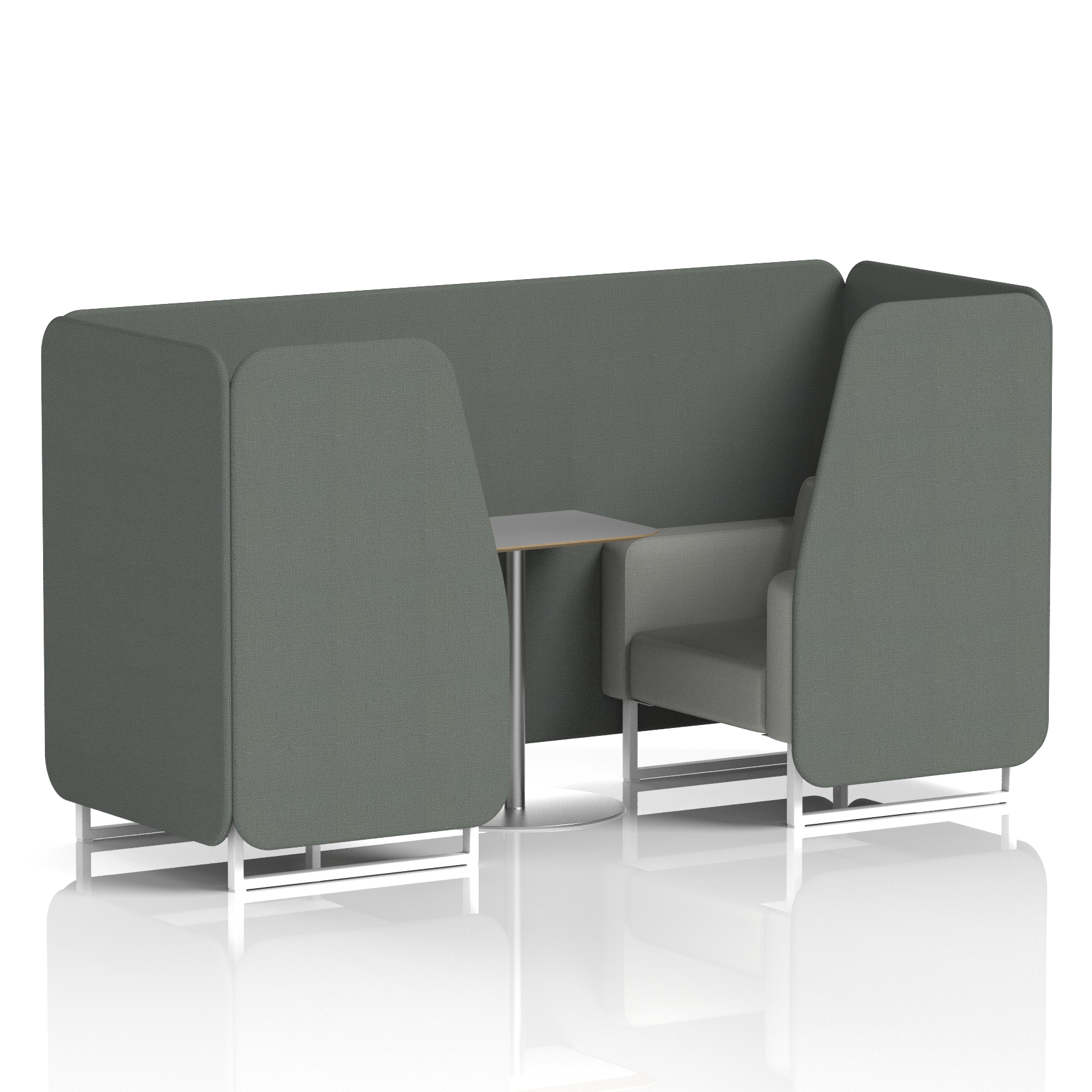 Brixworth Booth With Grey Table In Two Tone