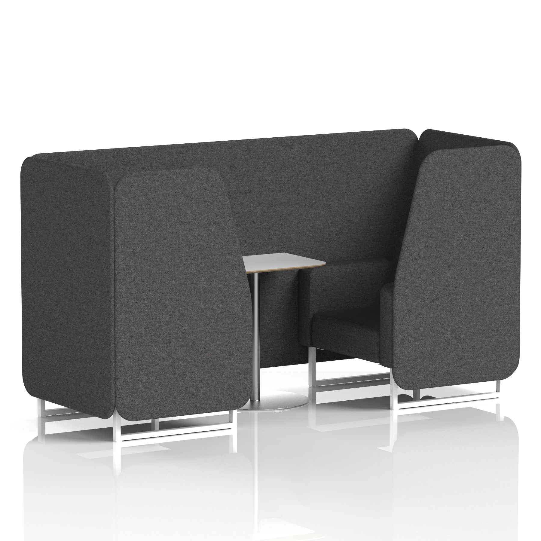 Brixworth Booth With White Legs And White Table In Single Tone