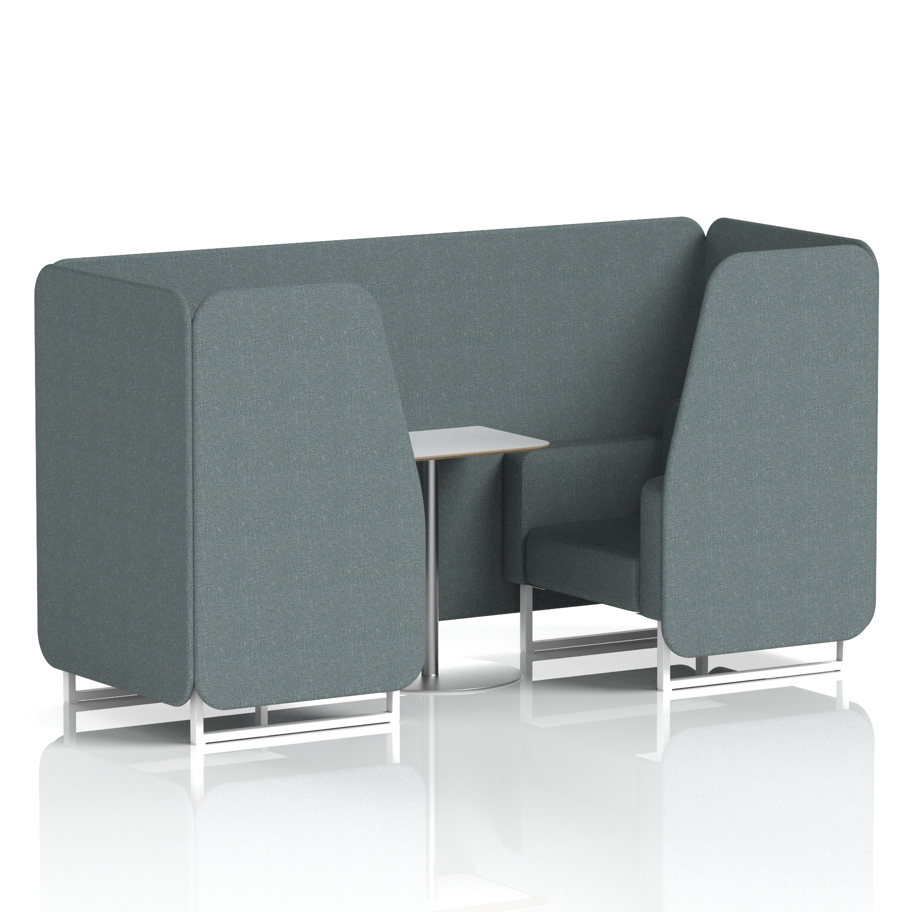 Brixworth Booth With White Legs And White Table In Single Tone