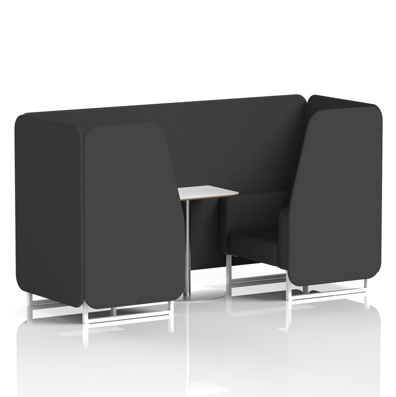 Brixworth Booth With White Legs And White Table In Single Tone