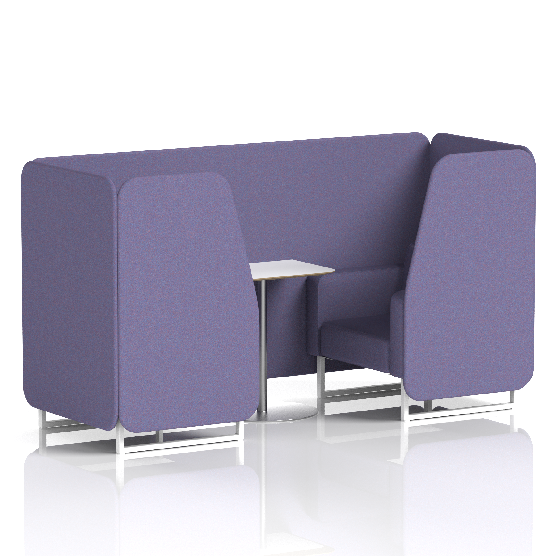 Brixworth Booth With White Legs And White Table In Single Tone