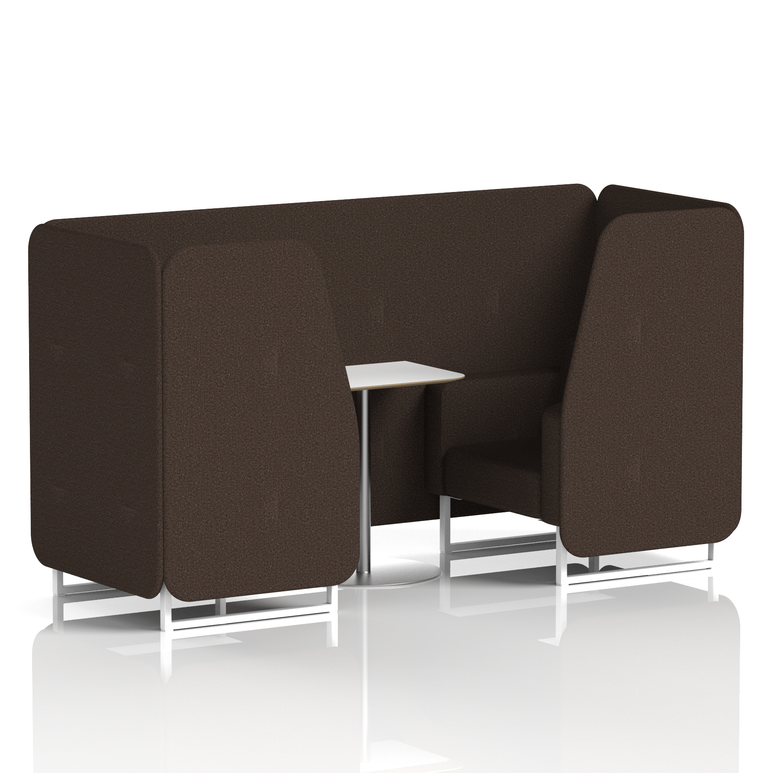 Brixworth Booth With White Legs And White Table In Single Tone