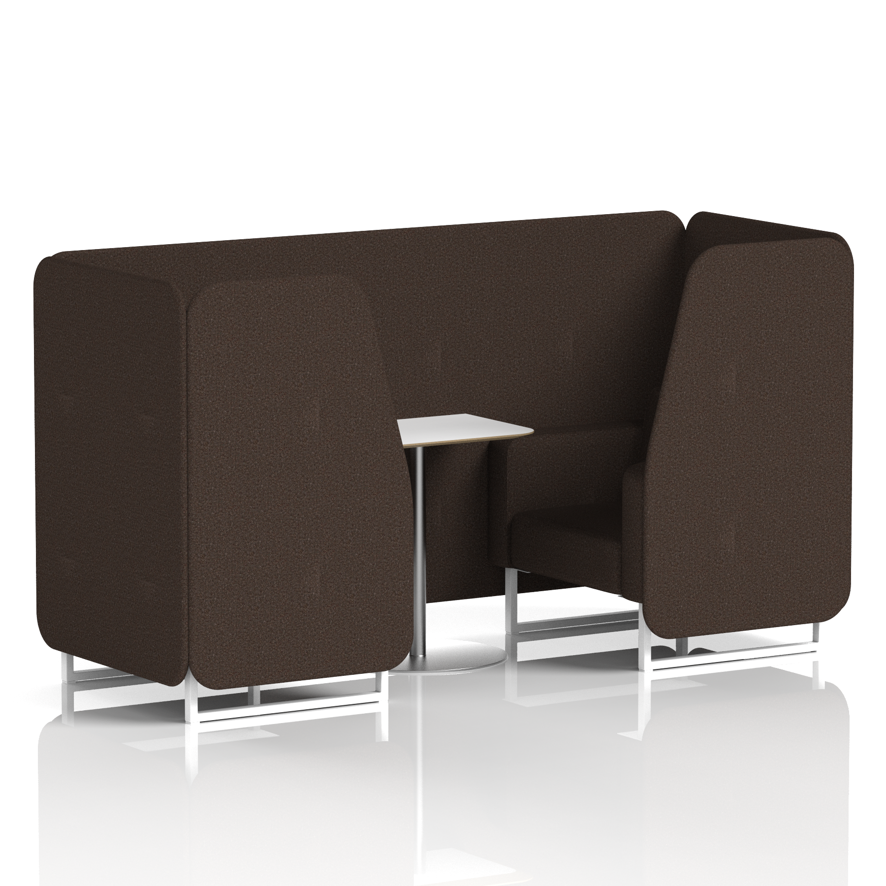 Brixworth Booth With White Legs And White Table In Single Tone