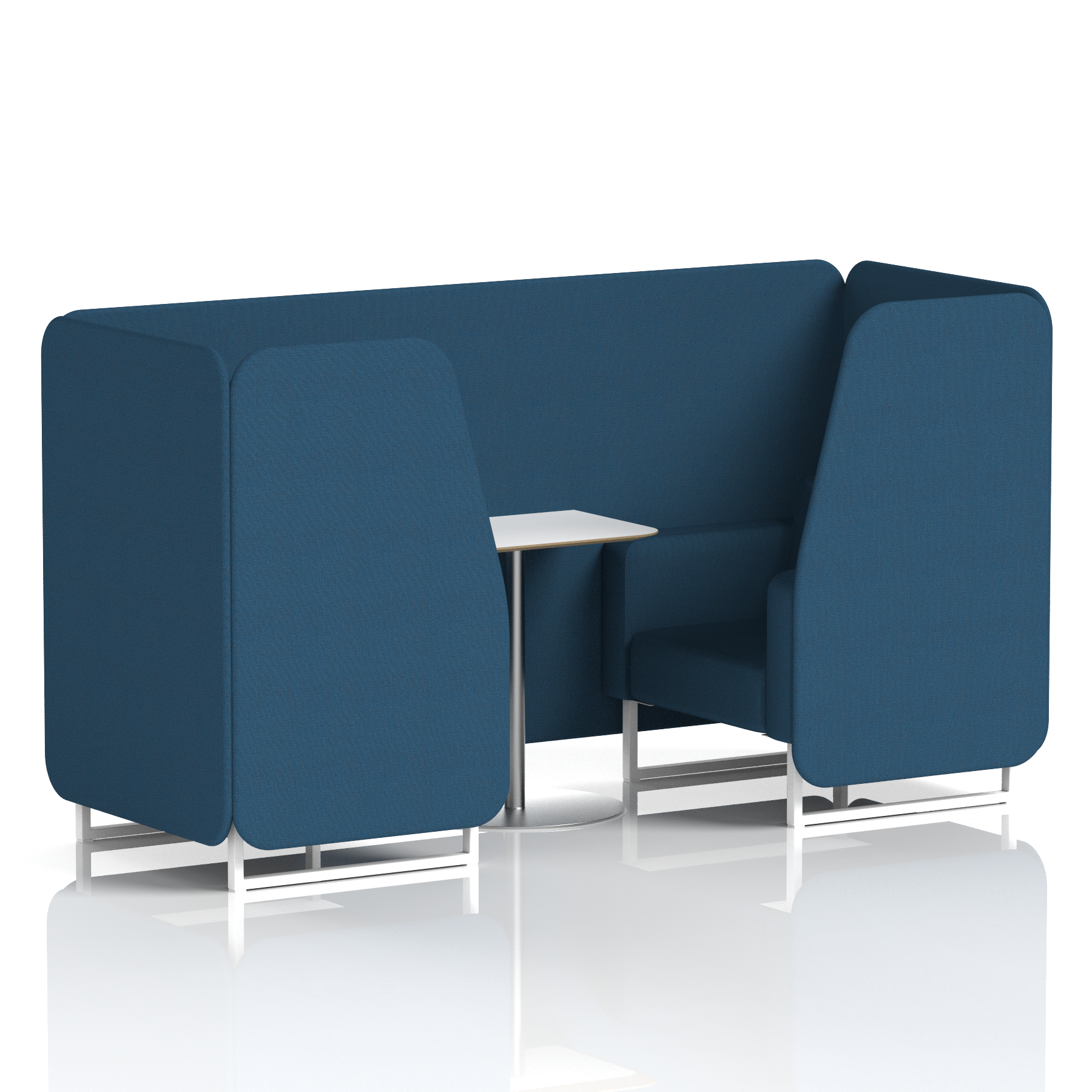 Brixworth Booth With White Legs And White Table In Single Tone
