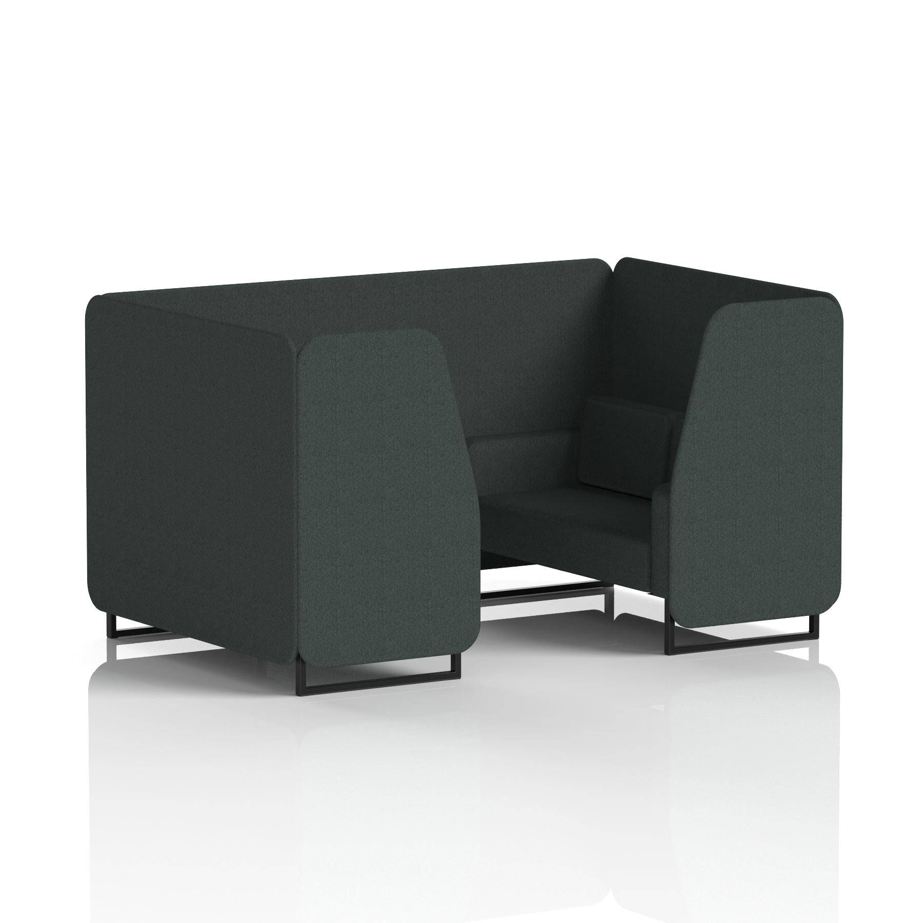 Brixworth Booth With Black Legs in Single Tone