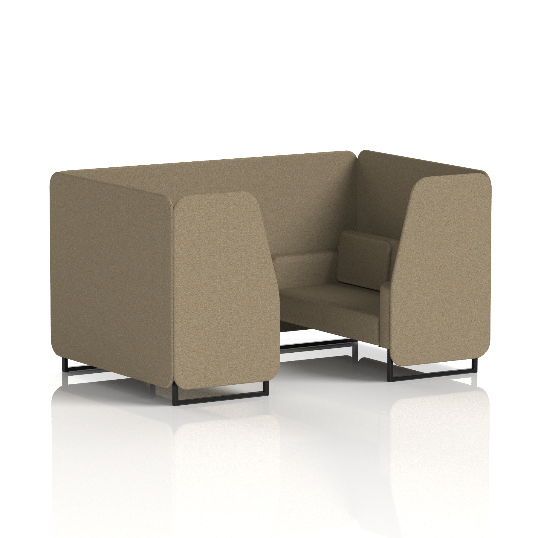Brixworth Booth With Black Legs in Single Tone