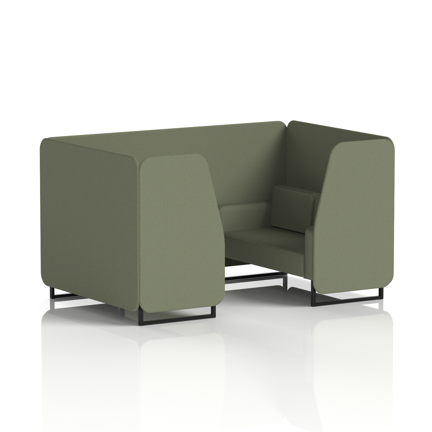 Brixworth Booth With Black Legs in Single Tone