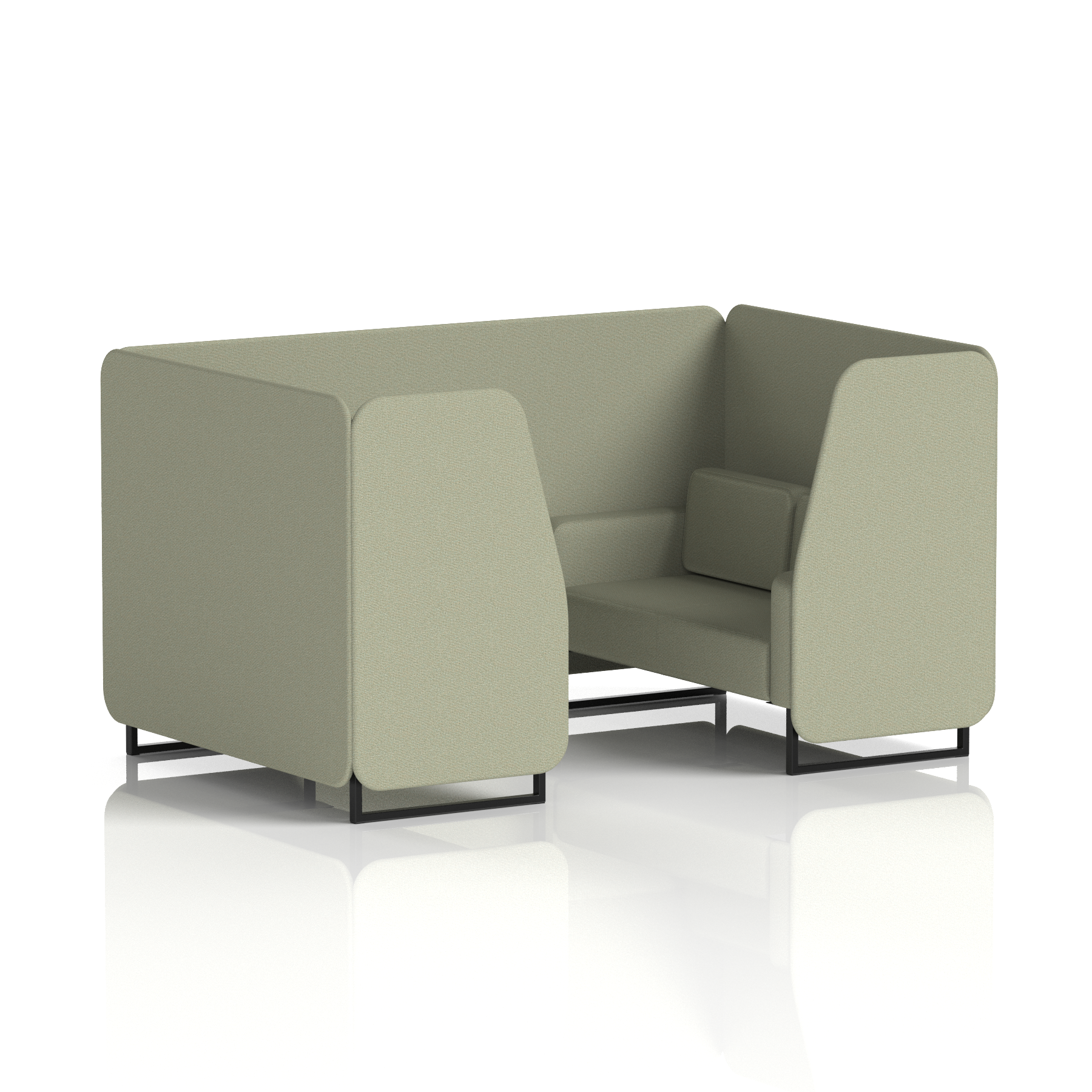 Brixworth Booth With Black Legs in Single Tone