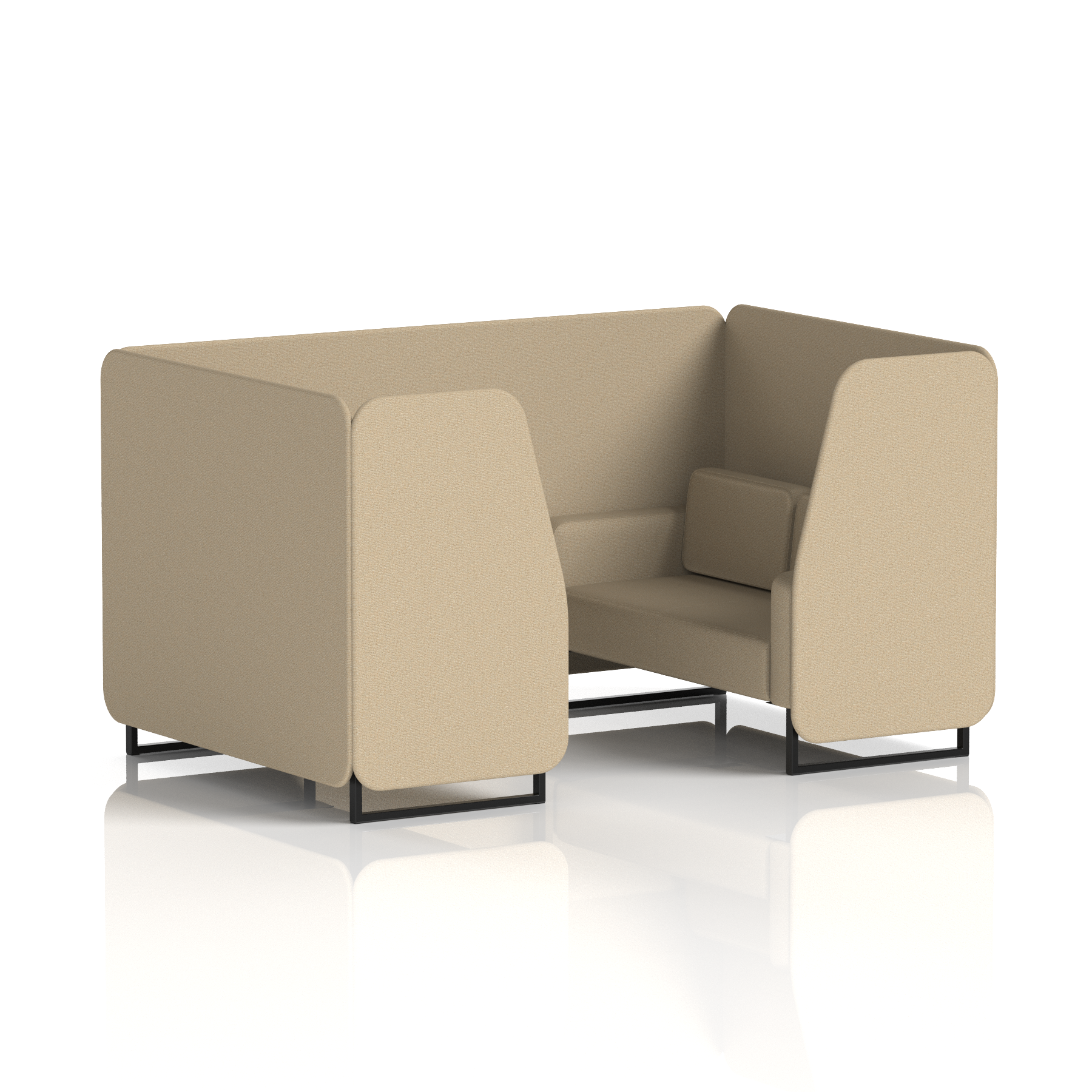 Brixworth Booth With Black Legs in Single Tone
