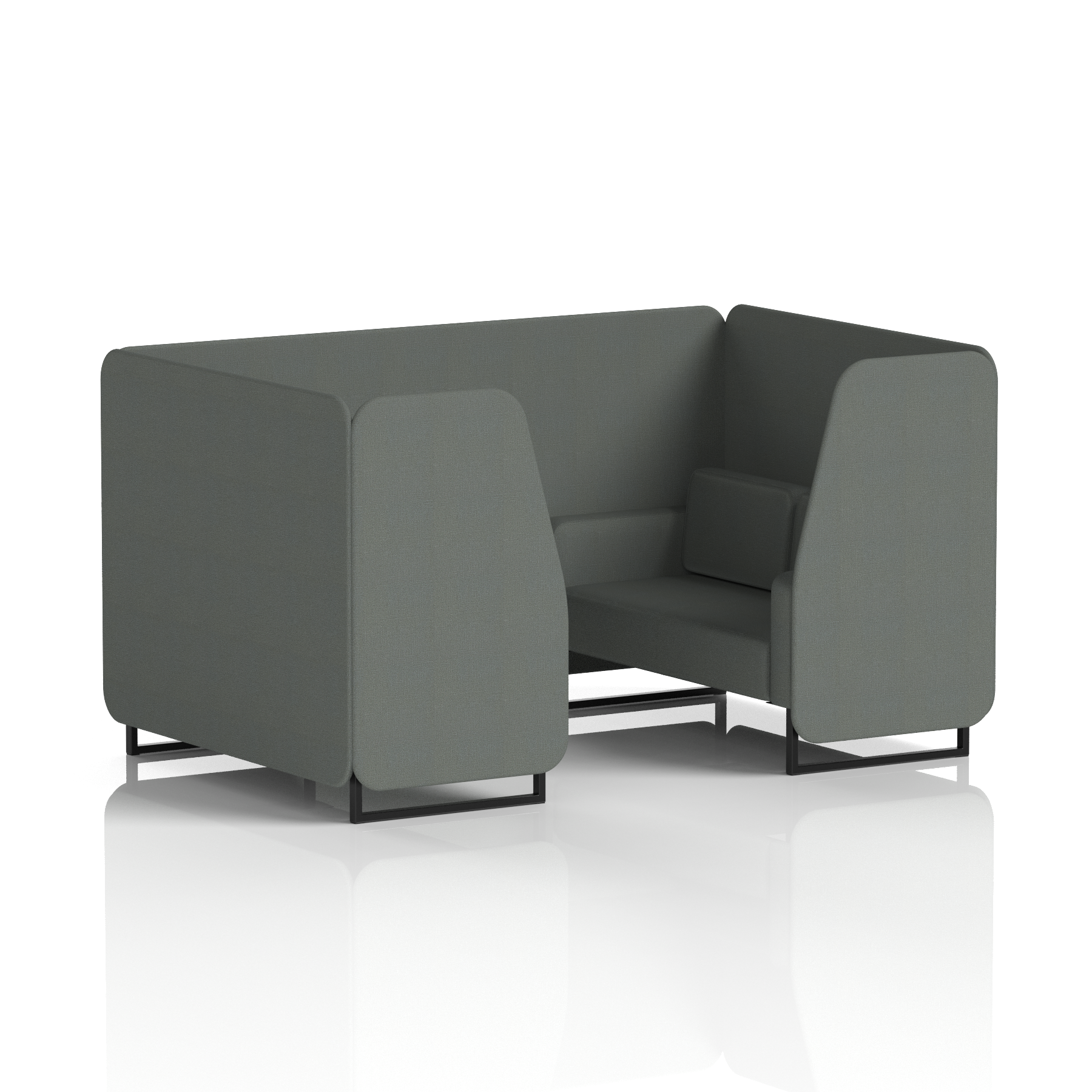 Brixworth Booth With Black Legs in Single Tone