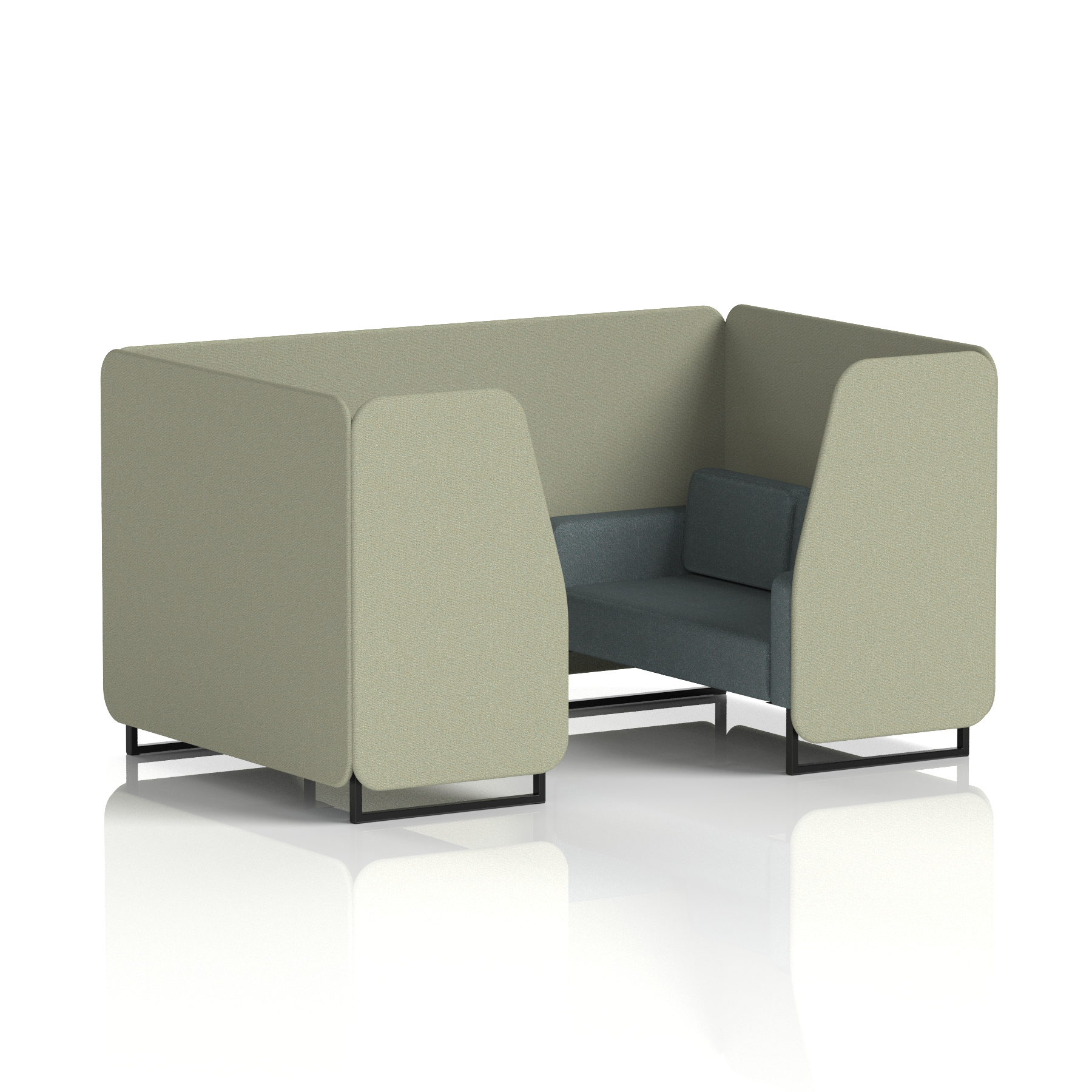 Brixworth Booth With Black Legs in Two Tone