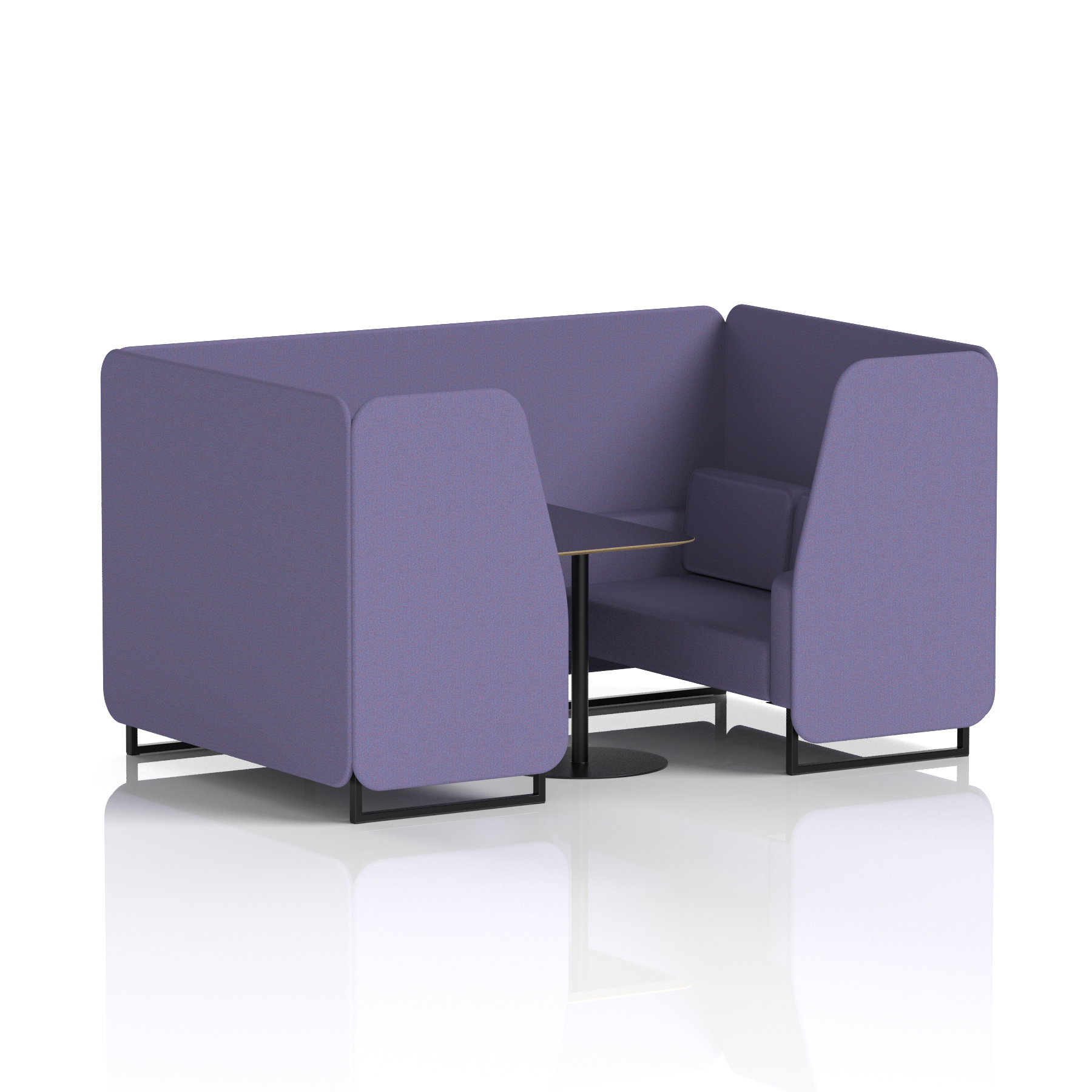Brixworth Booth With Black Legs And Black Table In Single Tone