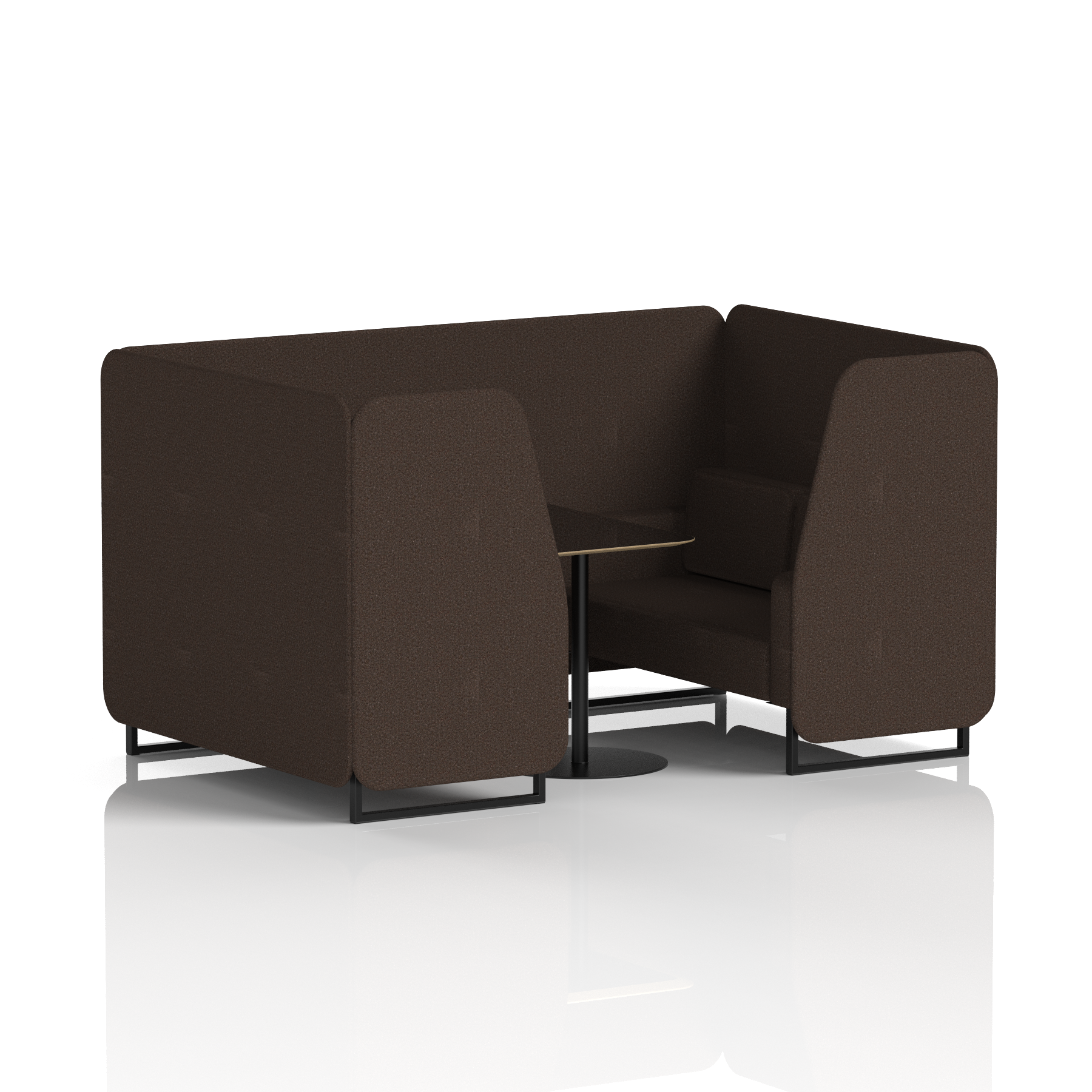 Brixworth Booth With Black Legs And Black Table In Single Tone